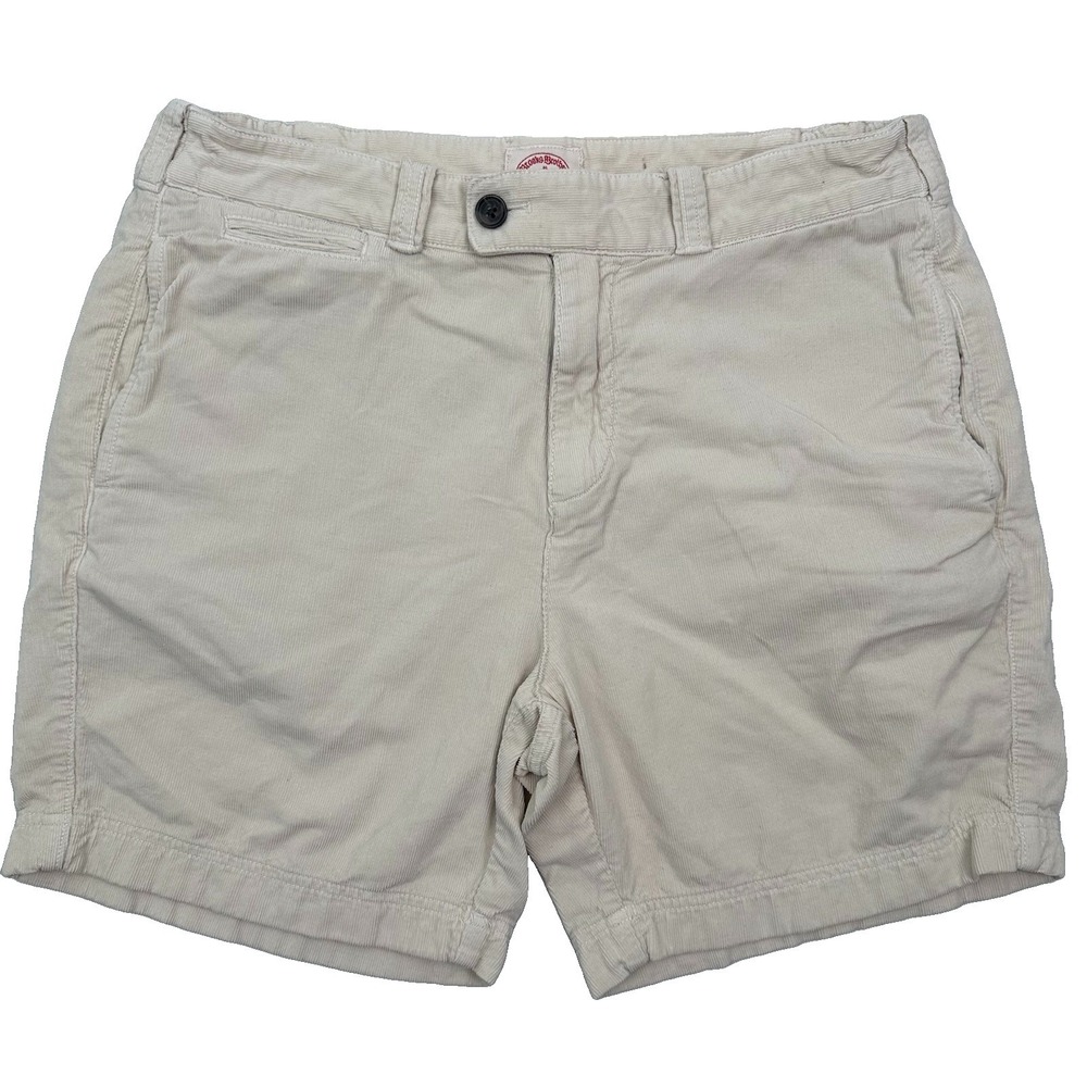 Brooks Brothers Red Fleece Corduroy Bermuda Shorts Men 35 Off White Oatmeal Soft